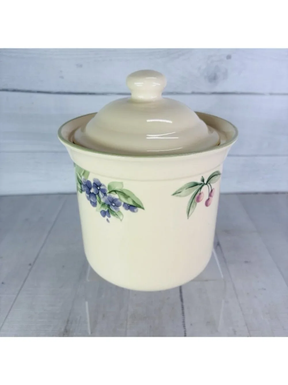 Pfaltzgraff GARDEN PARTY IMPRESSIONS Floral Stoneware Lidded Medium 9